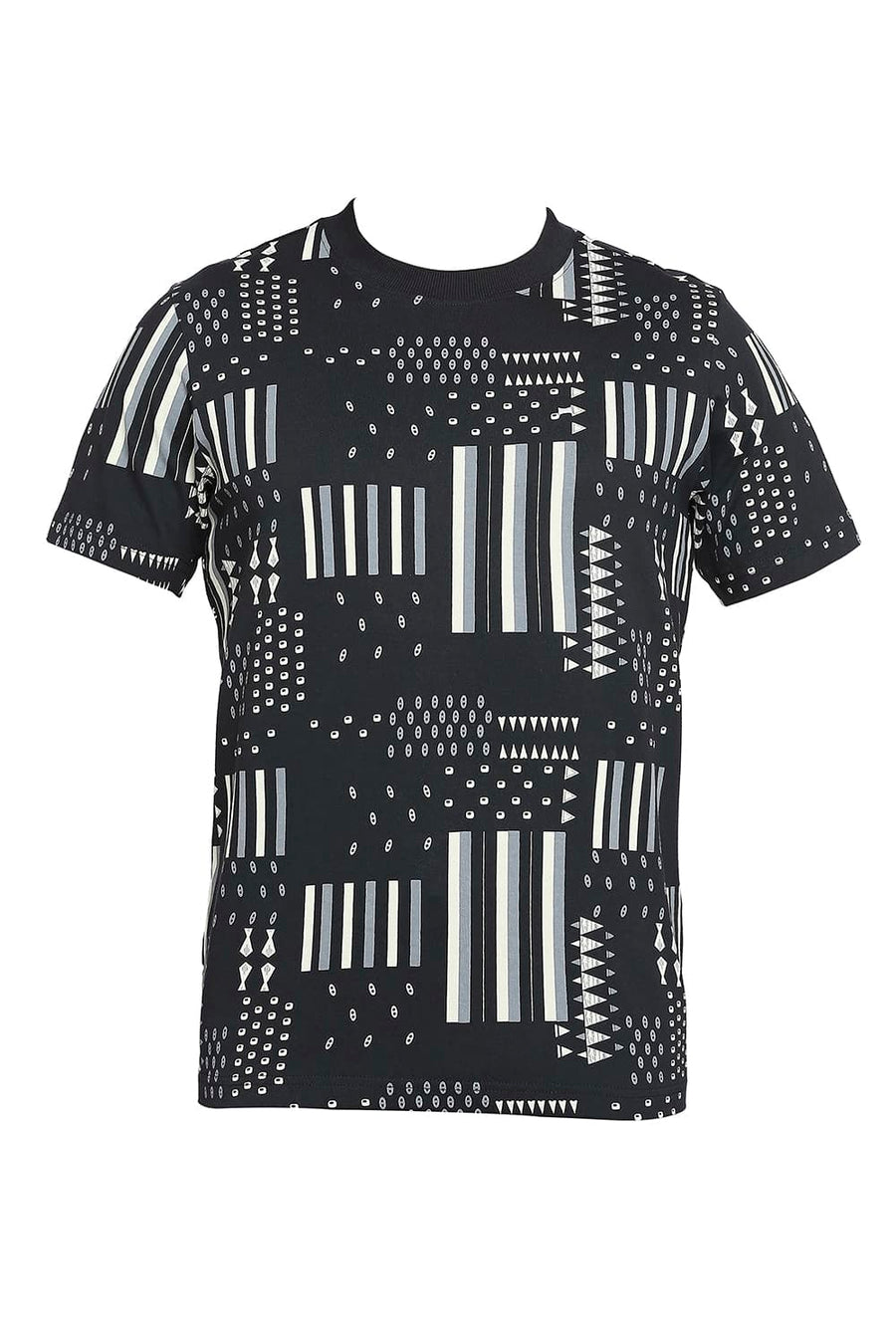 BASICS MUSCLE FIT BLACKBEAUTY PRINTED CREW T-SHIRT
