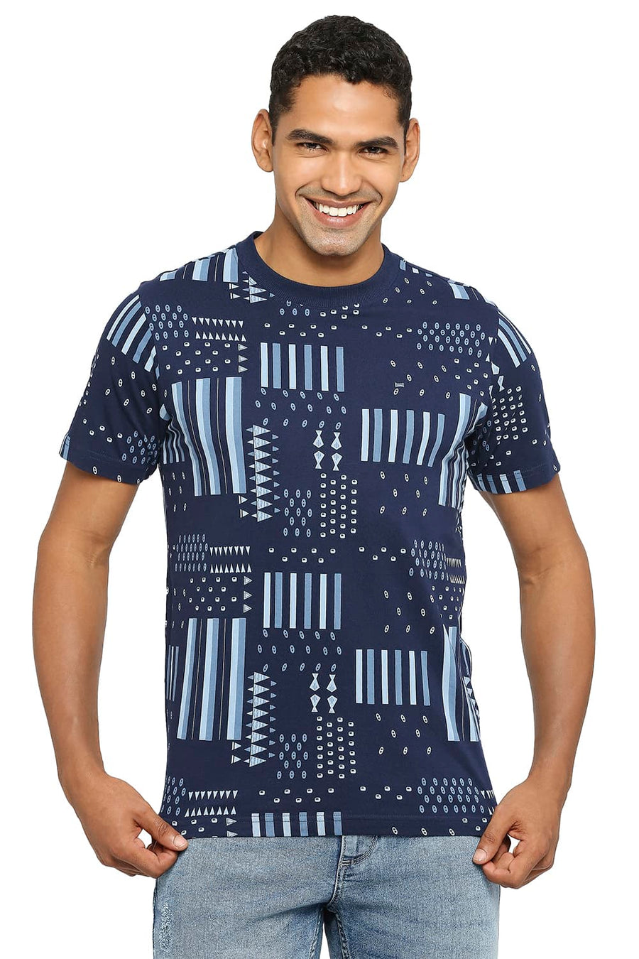 BASICS MUSCLE FIT NAVALACADEMY PRINTED CREW T-SHIRT