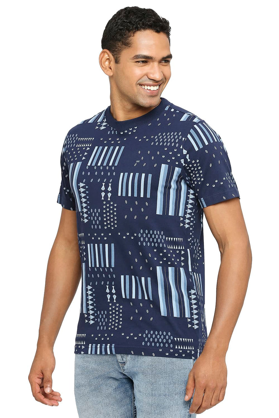 BASICS MUSCLE FIT NAVALACADEMY PRINTED CREW T-SHIRT