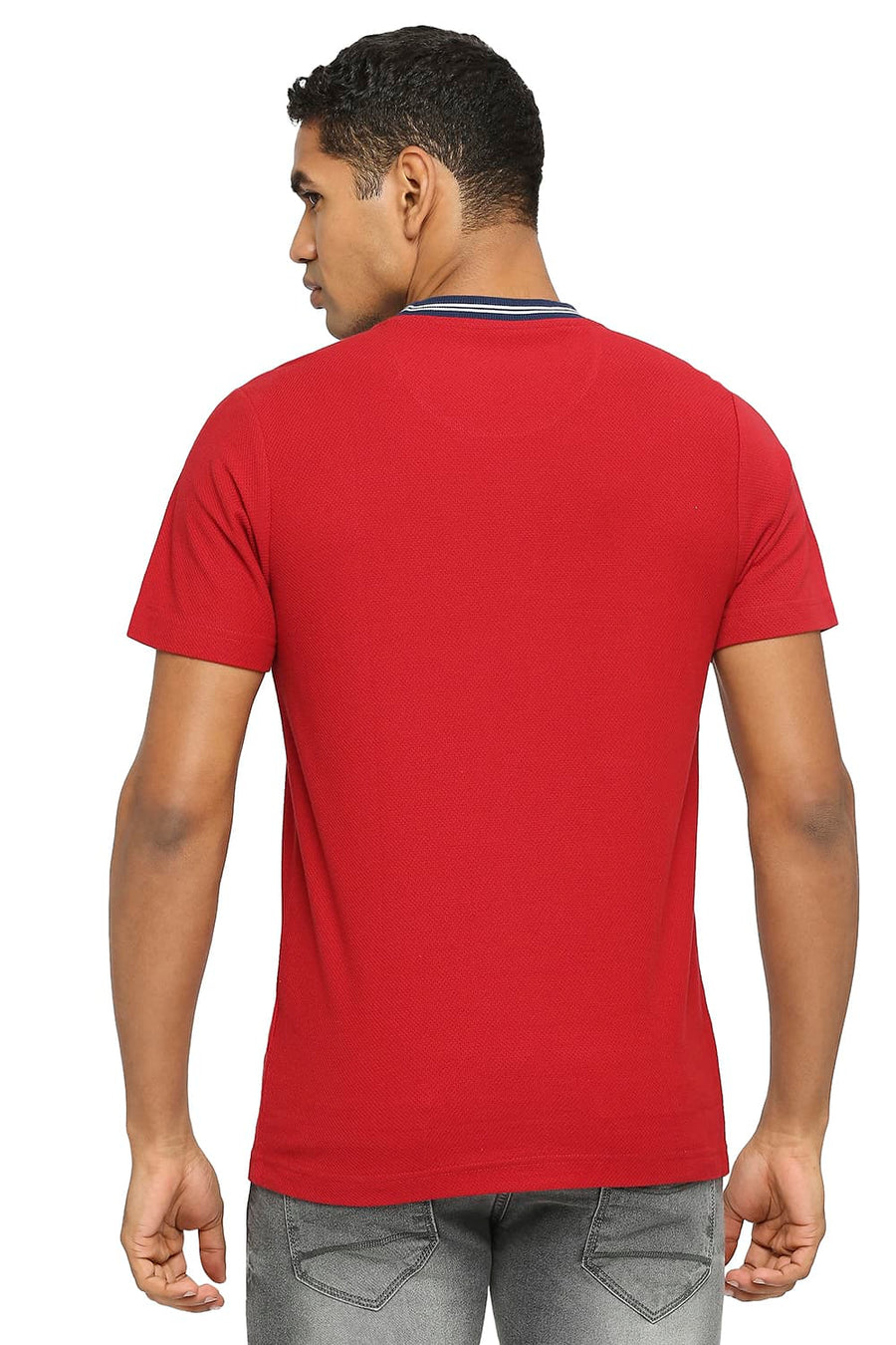 BASICS MUSCLE FIT KARANDA RED CREW T-SHIRT
