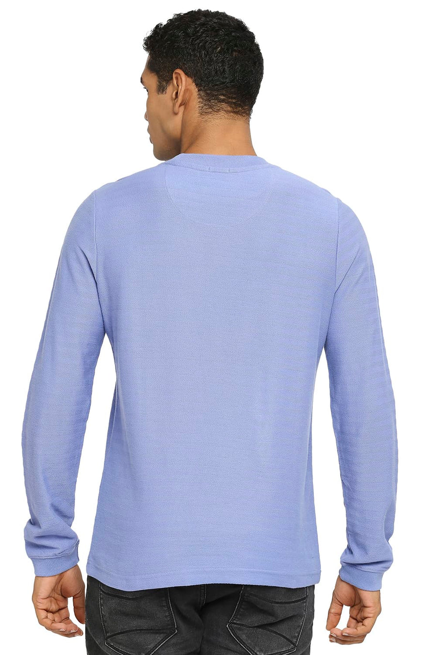 BASICS MUSCLE FIT PALE IRIS CREW T-SHIRT