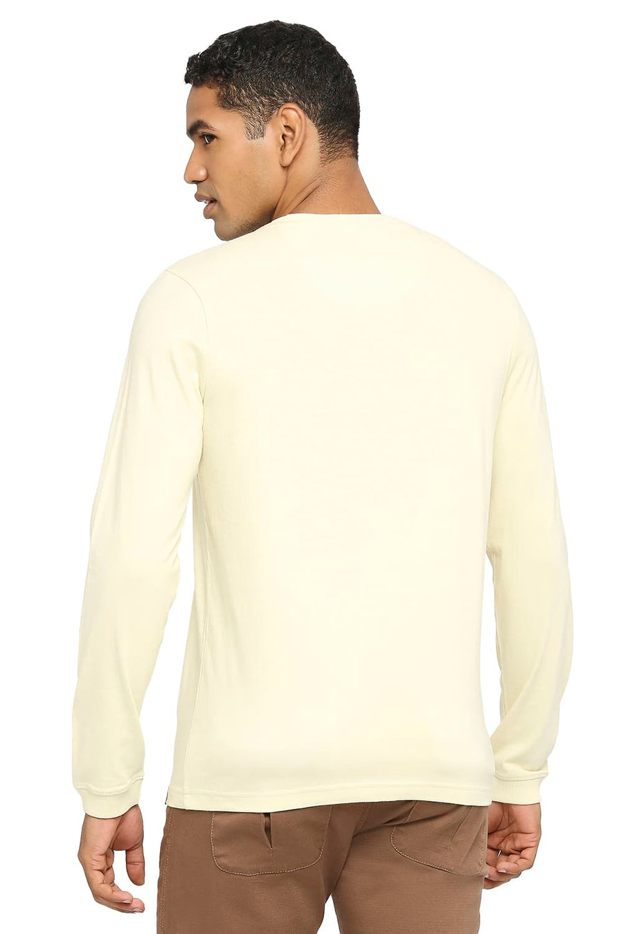 BASICS MUSCLE FIT CLOUD CREAM CREW T-SHIRT