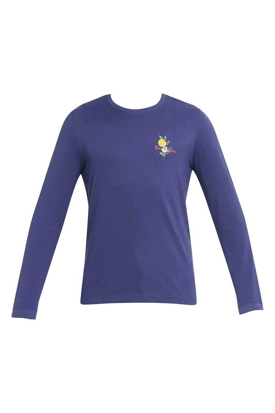 BASICS MUSCLE FIT DEEP COBALT CREW T-SHIRT