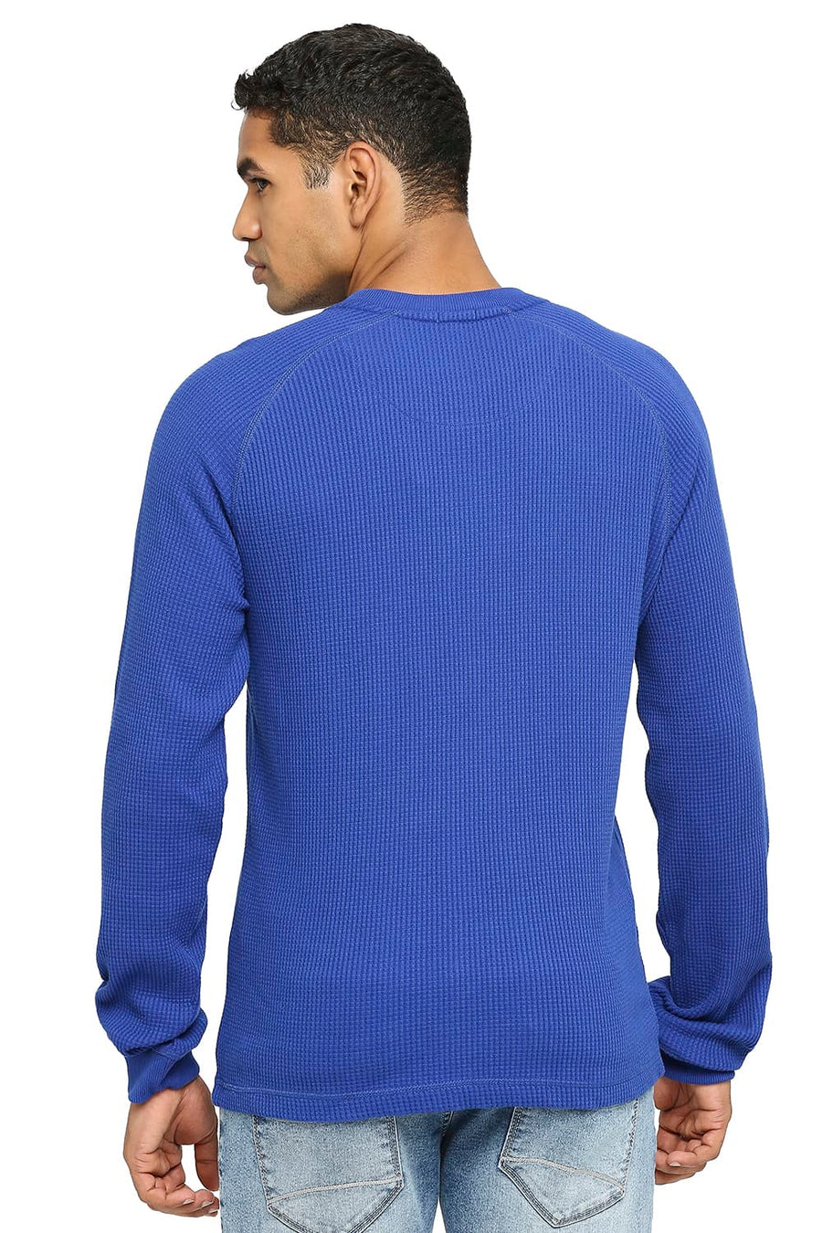 BASICS MUSCLE FIT SODALITE BLUE CREW T-SHIRT