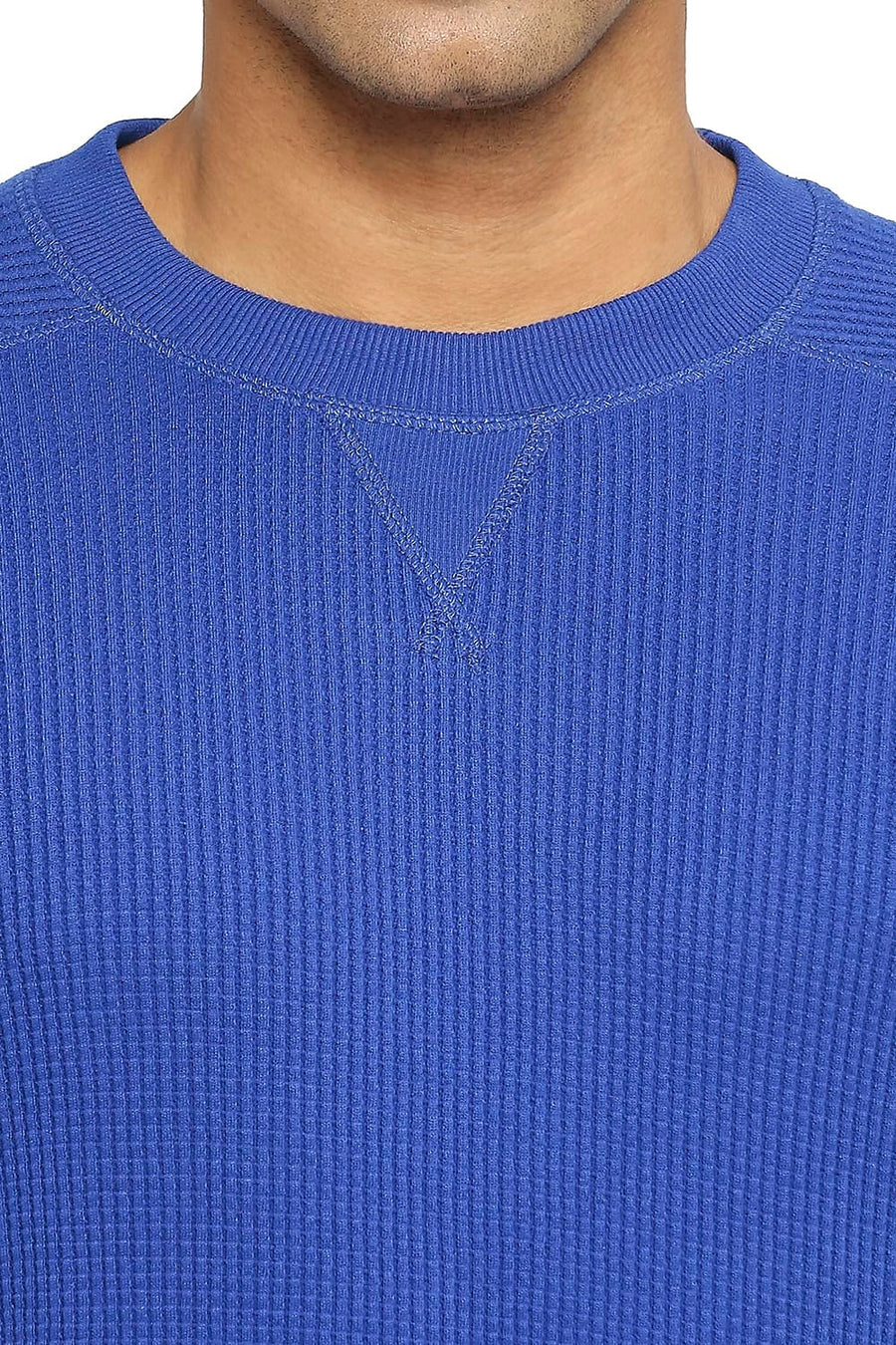 BASICS MUSCLE FIT SODALITE BLUE CREW T-SHIRT