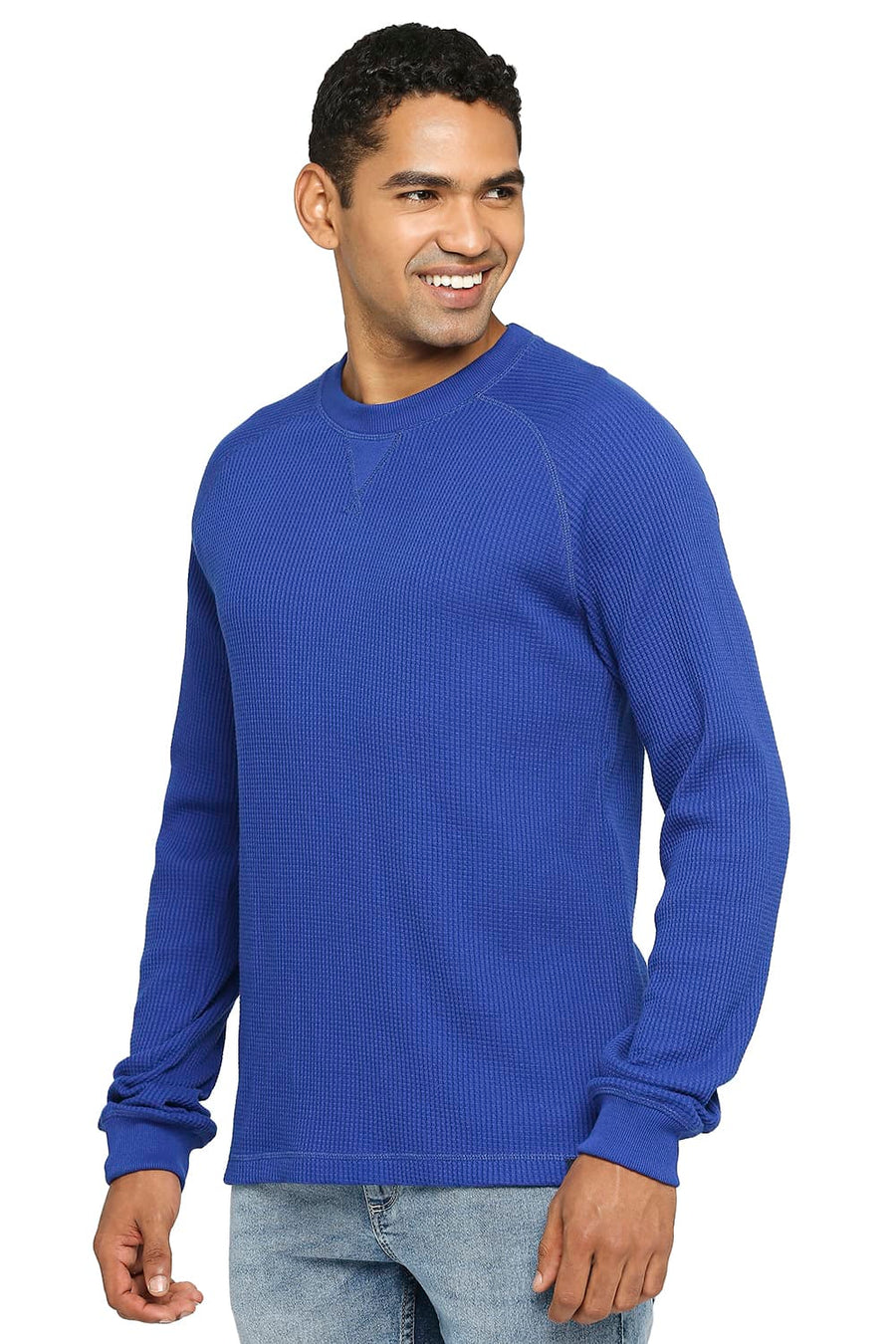 BASICS MUSCLE FIT SODALITE BLUE CREW T-SHIRT