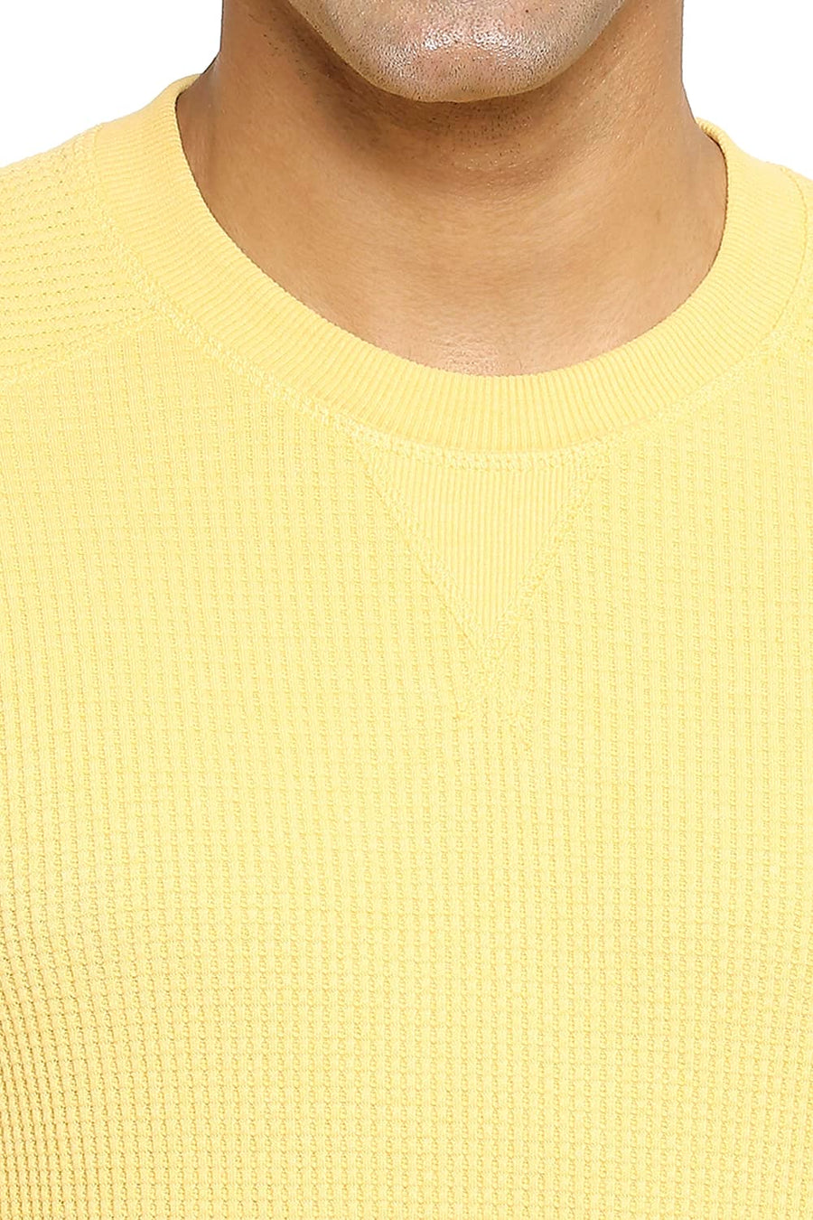 BASICS MUSCLE FIT BANANA CREAM CREW T-SHIRT