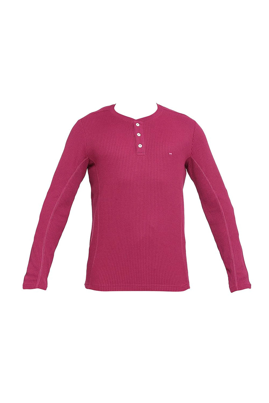 BASICS MUSCLE FIT BOYSENBERRY HENLEY T-SHIRT