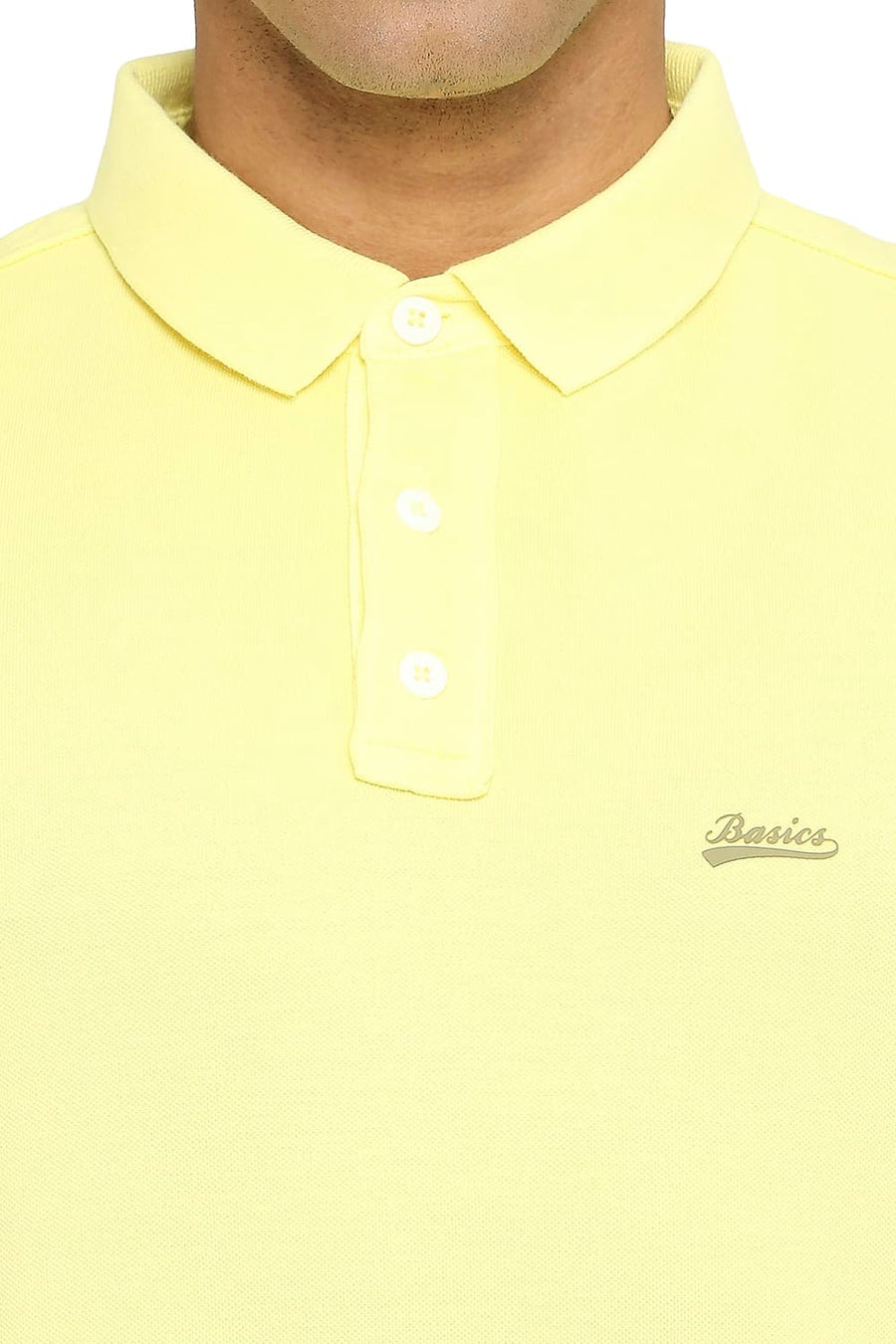 BASICS MUSCLE FIT ACACIA POLO T-SHIRT