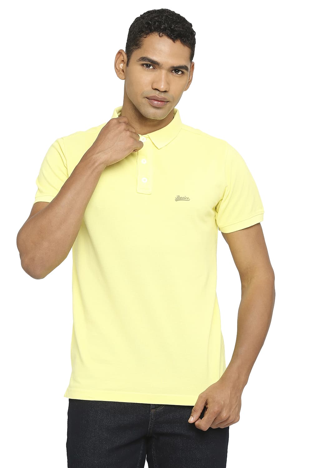 BASICS MUSCLE FIT POLO T-SHIRT