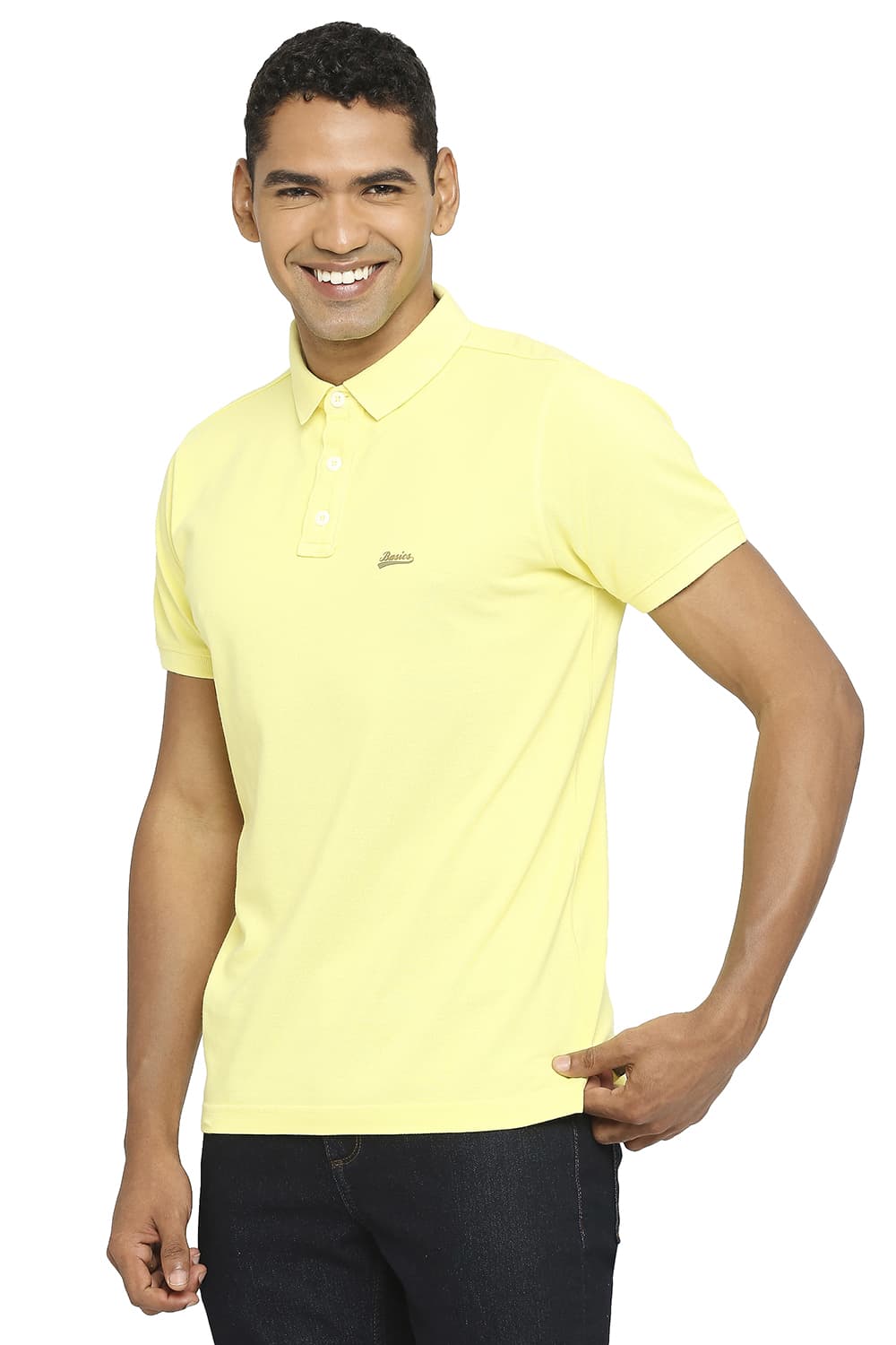 BASICS MUSCLE FIT POLO T-SHIRT