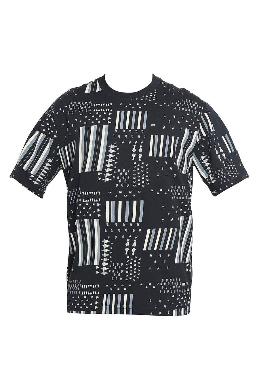 BASICS RELAXED FIT BLACKBEAUTY PRINTED CREW T-SHIRT