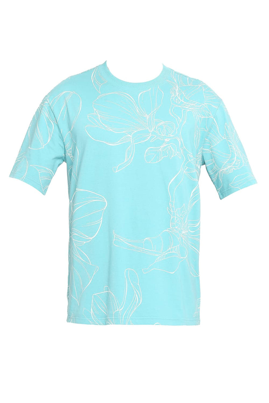BASICS RELAXED FIT COASTAL SHADE PRINTED CREW T-SHIRT