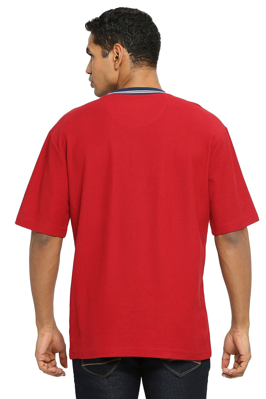 BASICS RELAXED FIT KARANDA RED CREW T-SHIRT