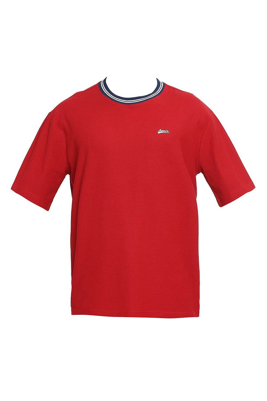 BASICS RELAXED FIT KARANDA RED CREW T-SHIRT