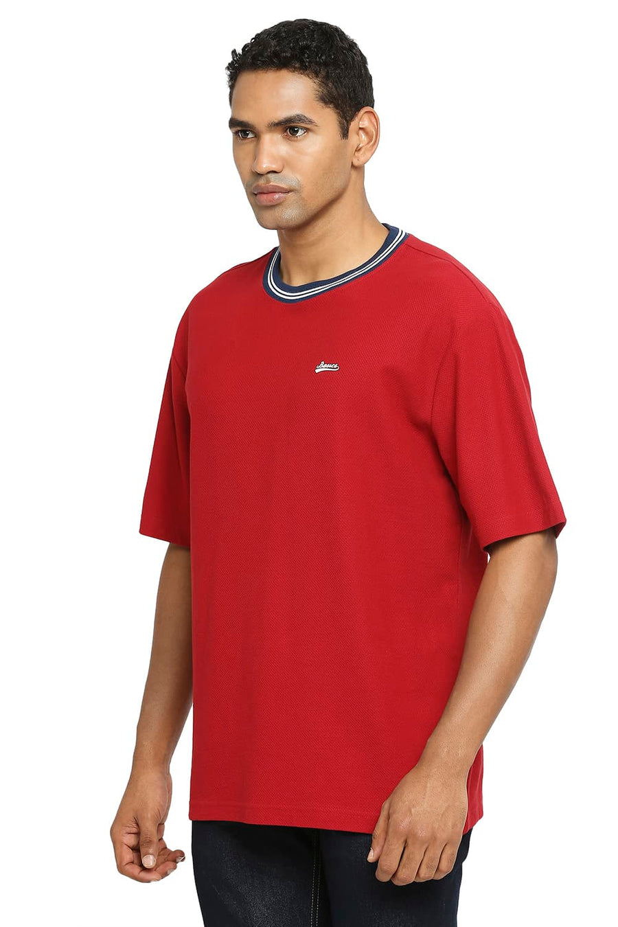 BASICS RELAXED FIT KARANDA RED CREW T-SHIRT