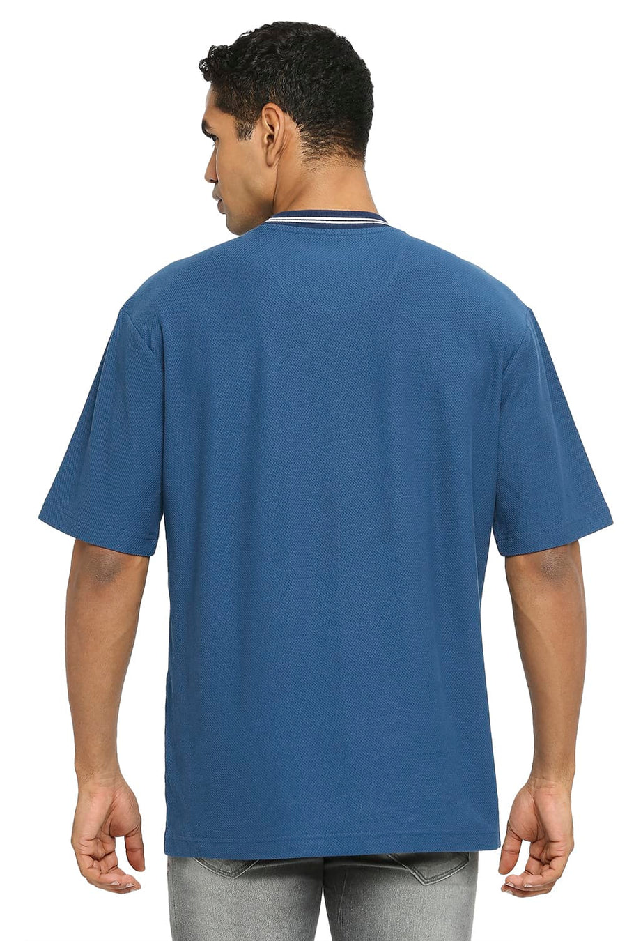 BASICS RELAXED FIT SAILOR BLUE CREW T-SHIRT