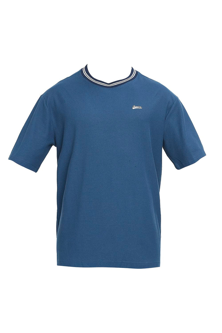 BASICS RELAXED FIT SAILOR BLUE CREW T-SHIRT