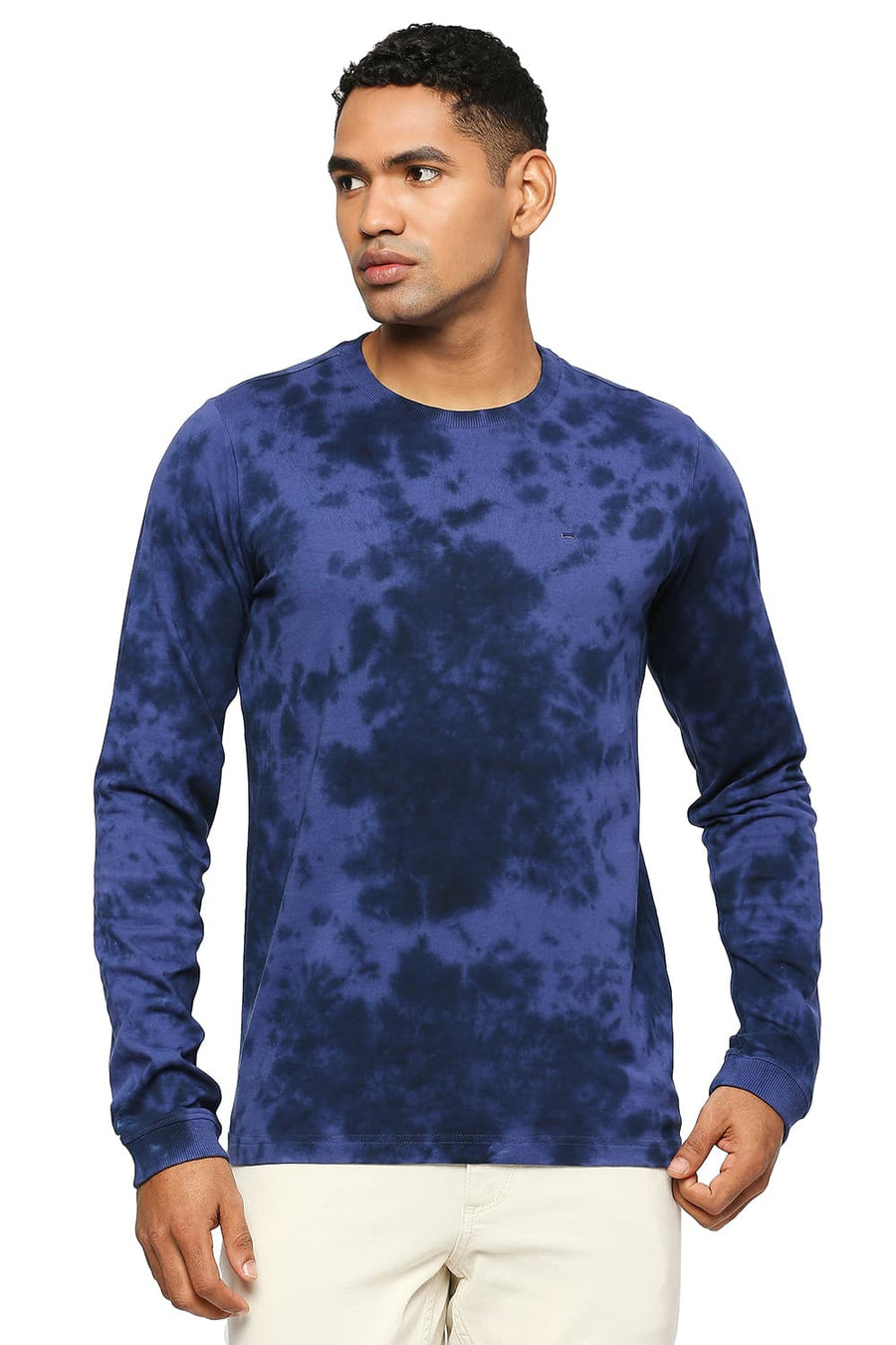 BASICS MUSCLE FIT NAVALACADEMY TIE DYE CREW T-SHIRT