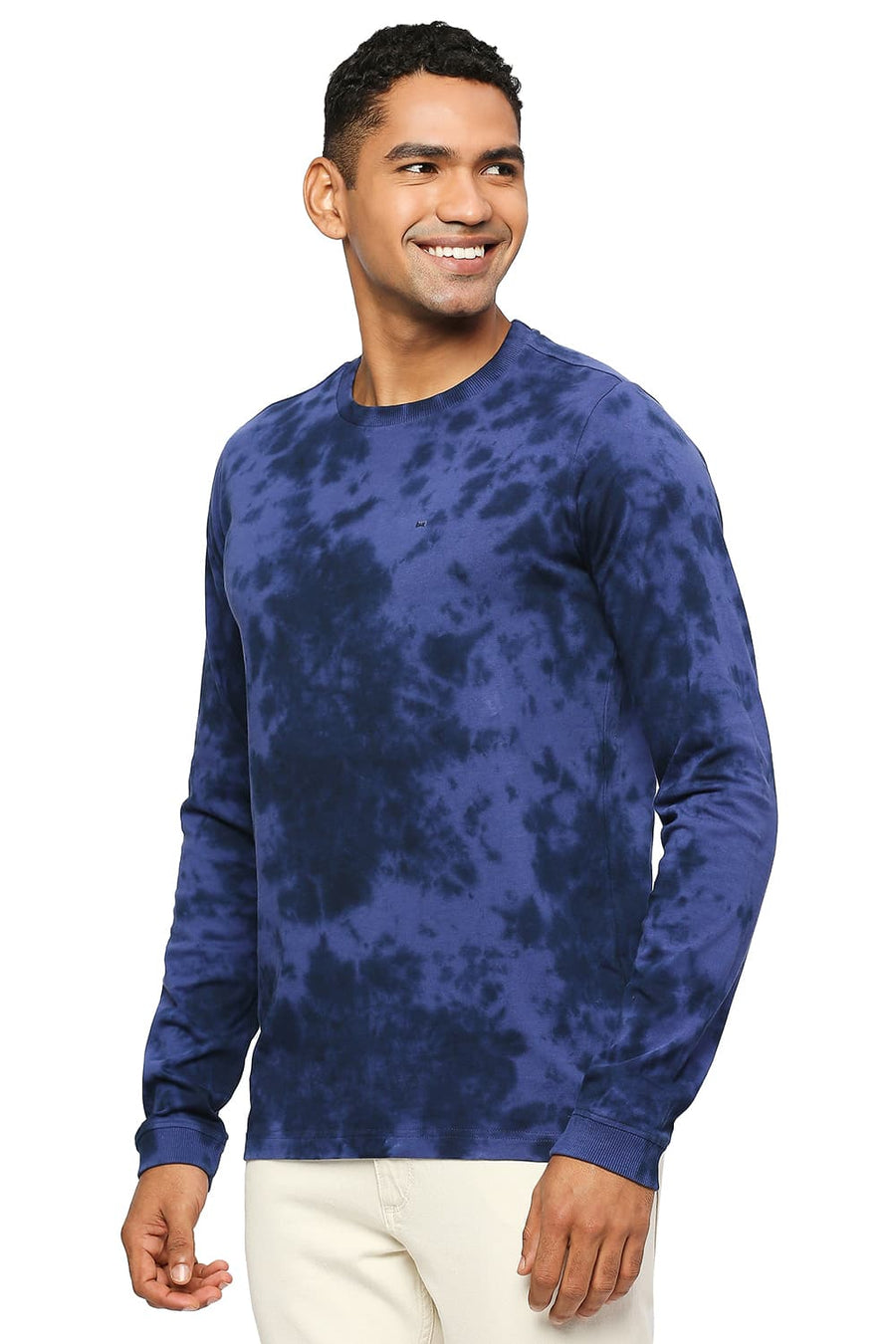 BASICS MUSCLE FIT NAVALACADEMY TIE DYE CREW T-SHIRT