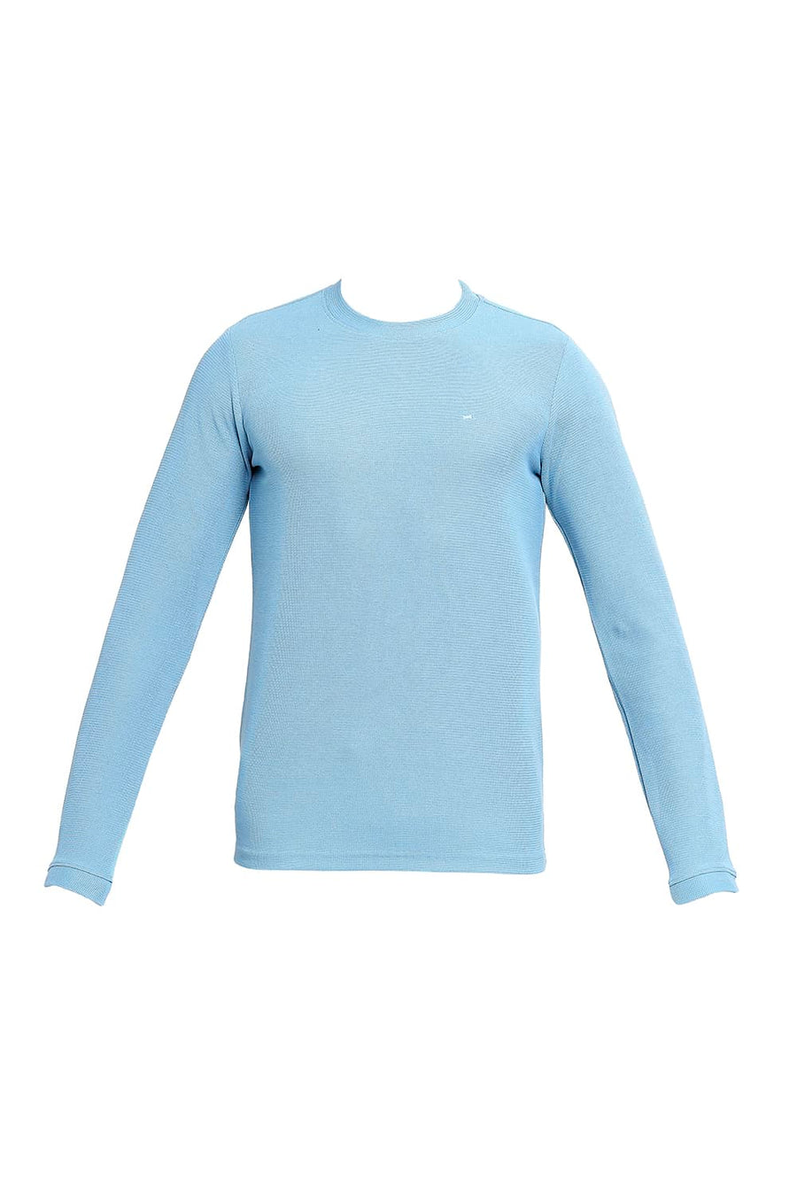 BASICS MUSCLE FIT DELPHINIUM BLUE CREW T-SHIRT