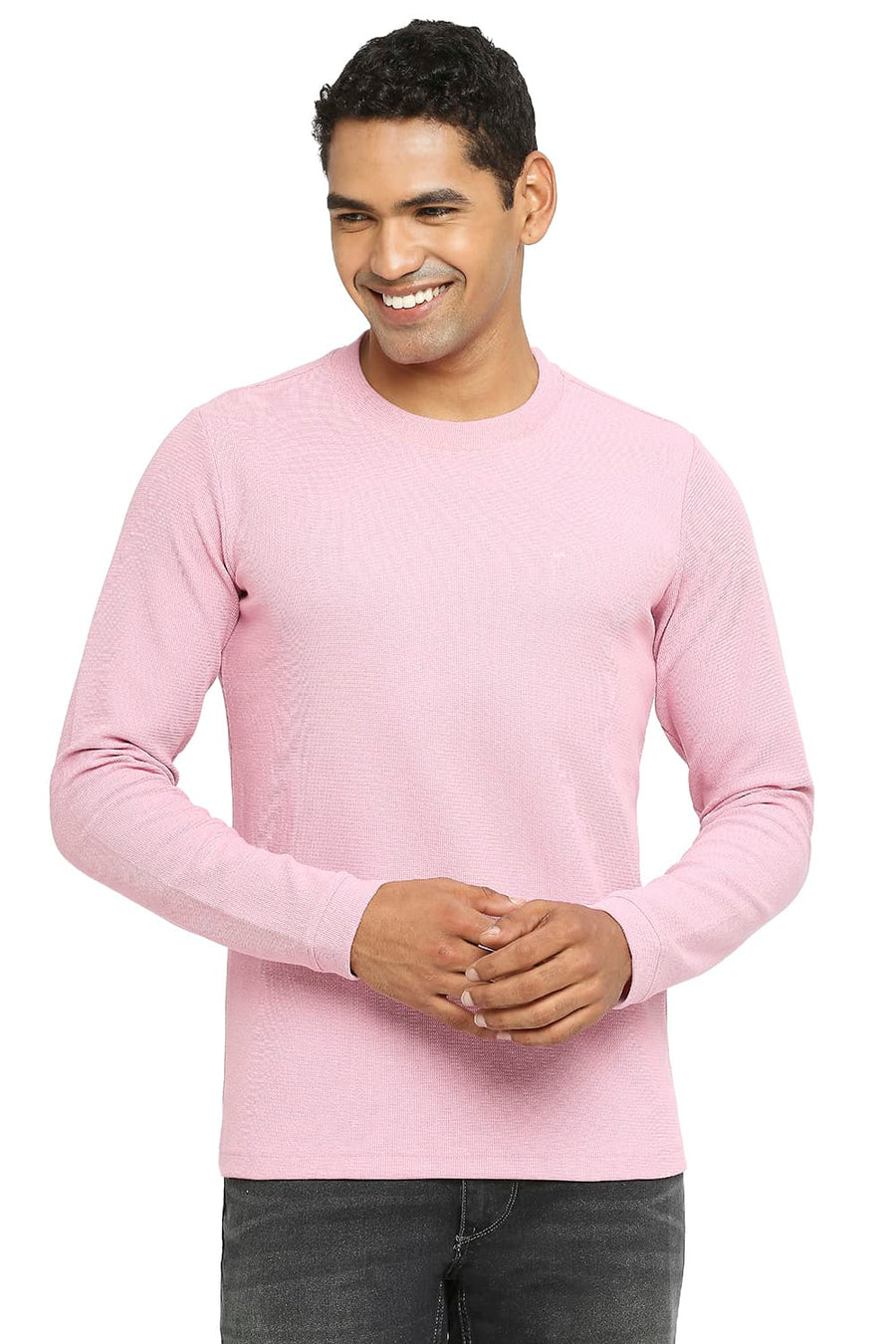 BASICS MUSCLE FIT ORCHID SMOKJE CREW T-SHIRT