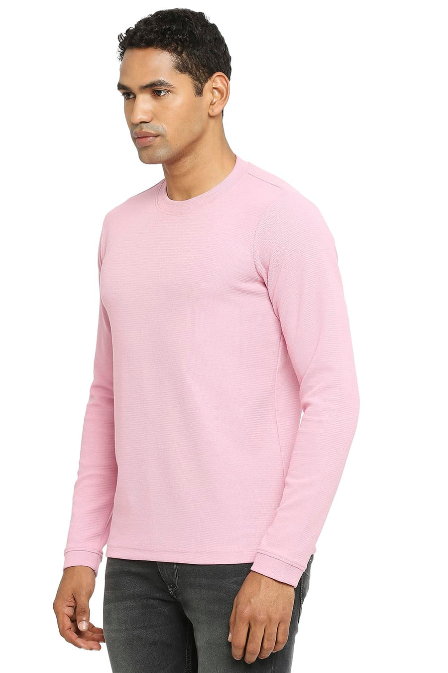 BASICS MUSCLE FIT ORCHID SMOKJE CREW T-SHIRT