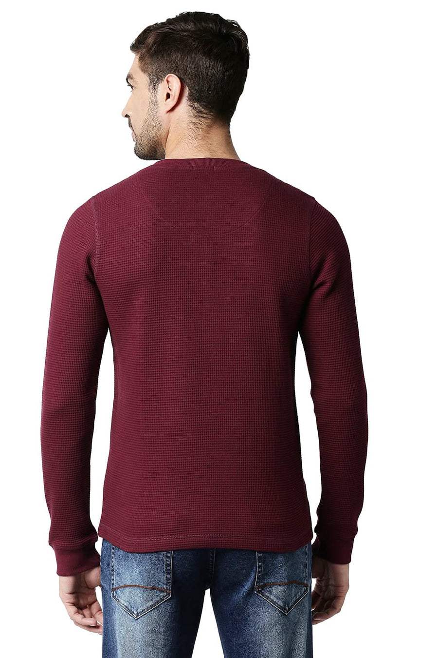 BASICS MUSCLE FIT PORT ROYALE HENLEY T-SHIRT