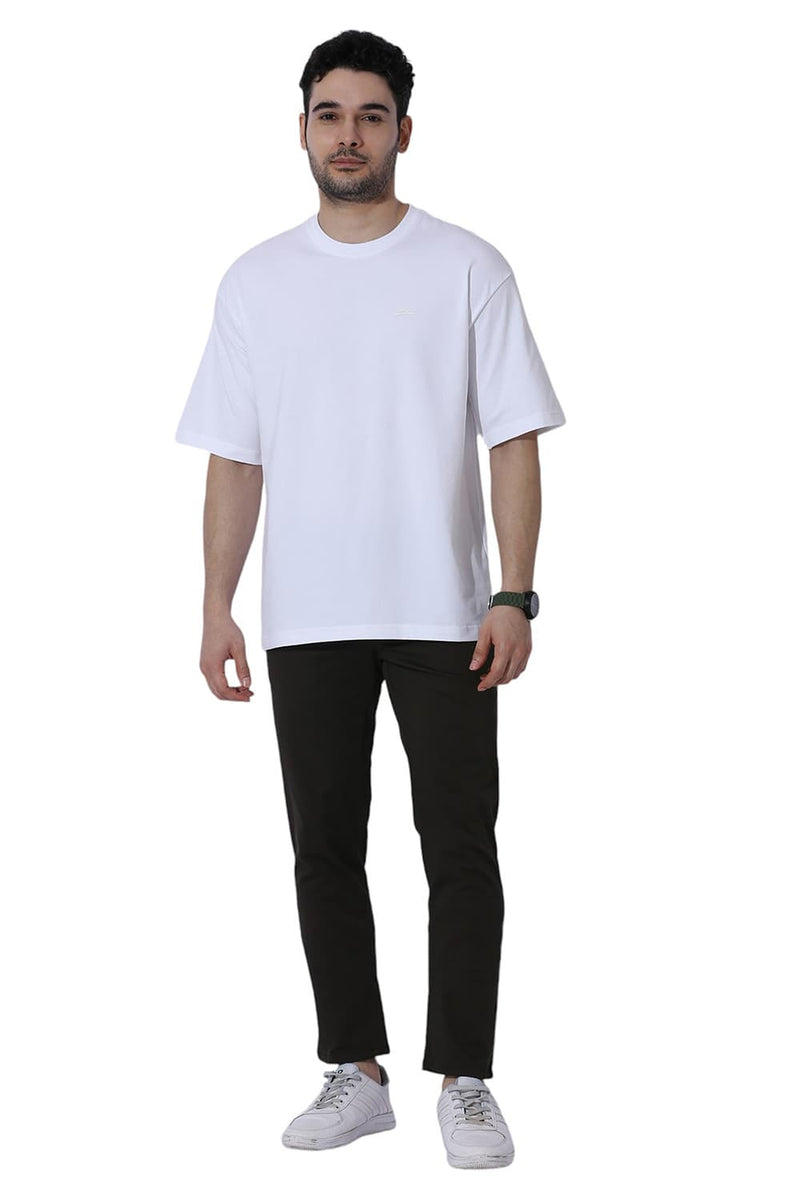 REGULAR FIT COTTON STRETCH SOLID CREW T-SHIRTS