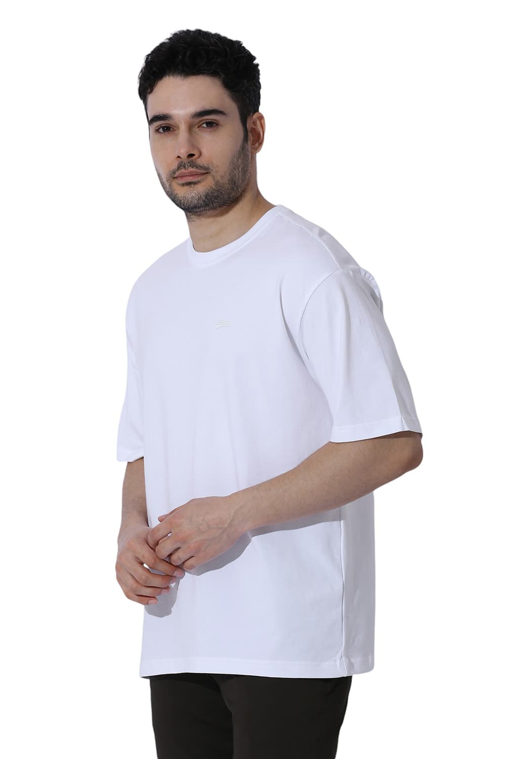 REGULAR FIT COTTON STRETCH SOLID CREW T-SHIRTS