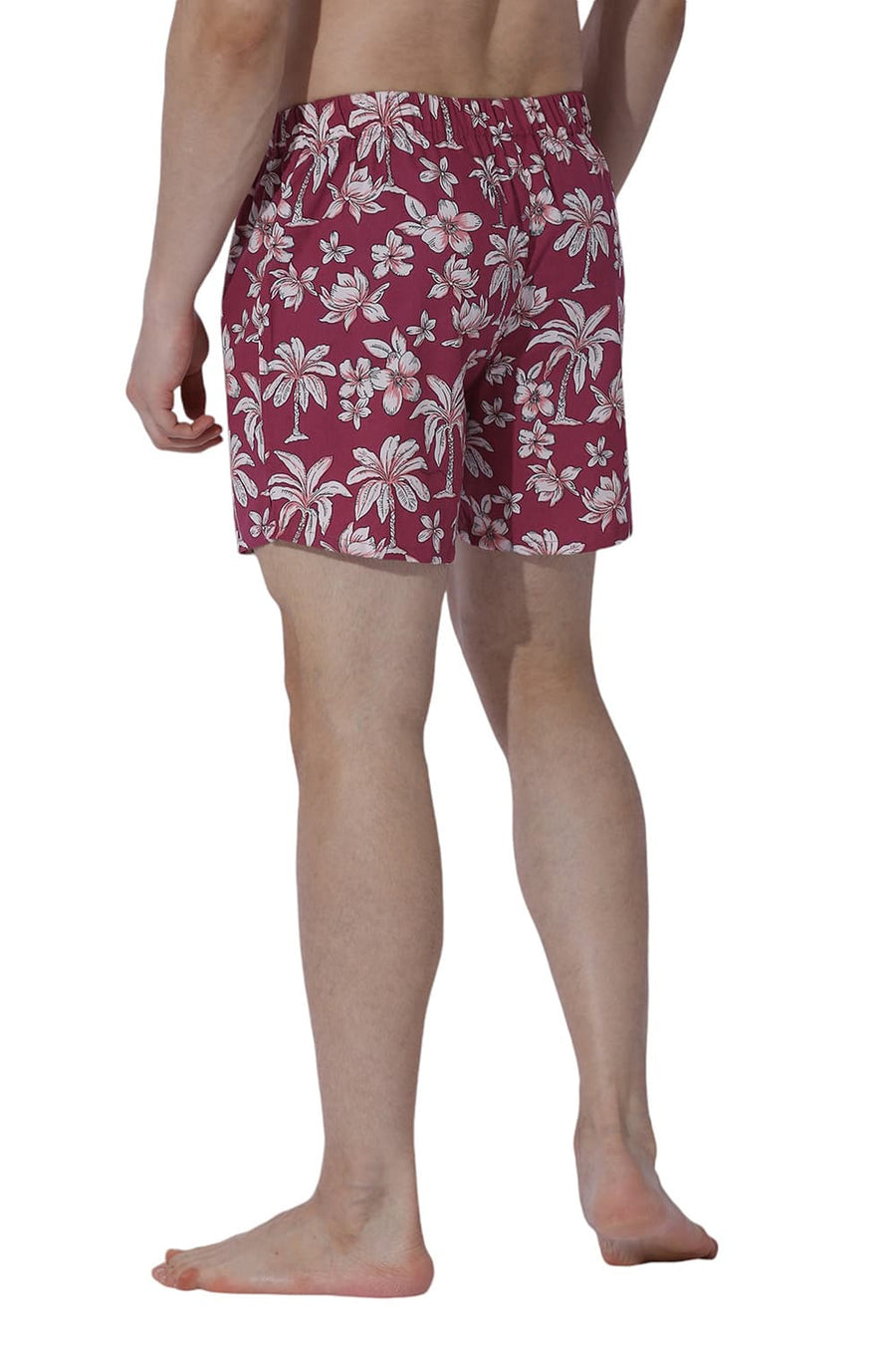 BASICS COMFORT FIT PINK COTTON PRINTED BOXER SHORTS