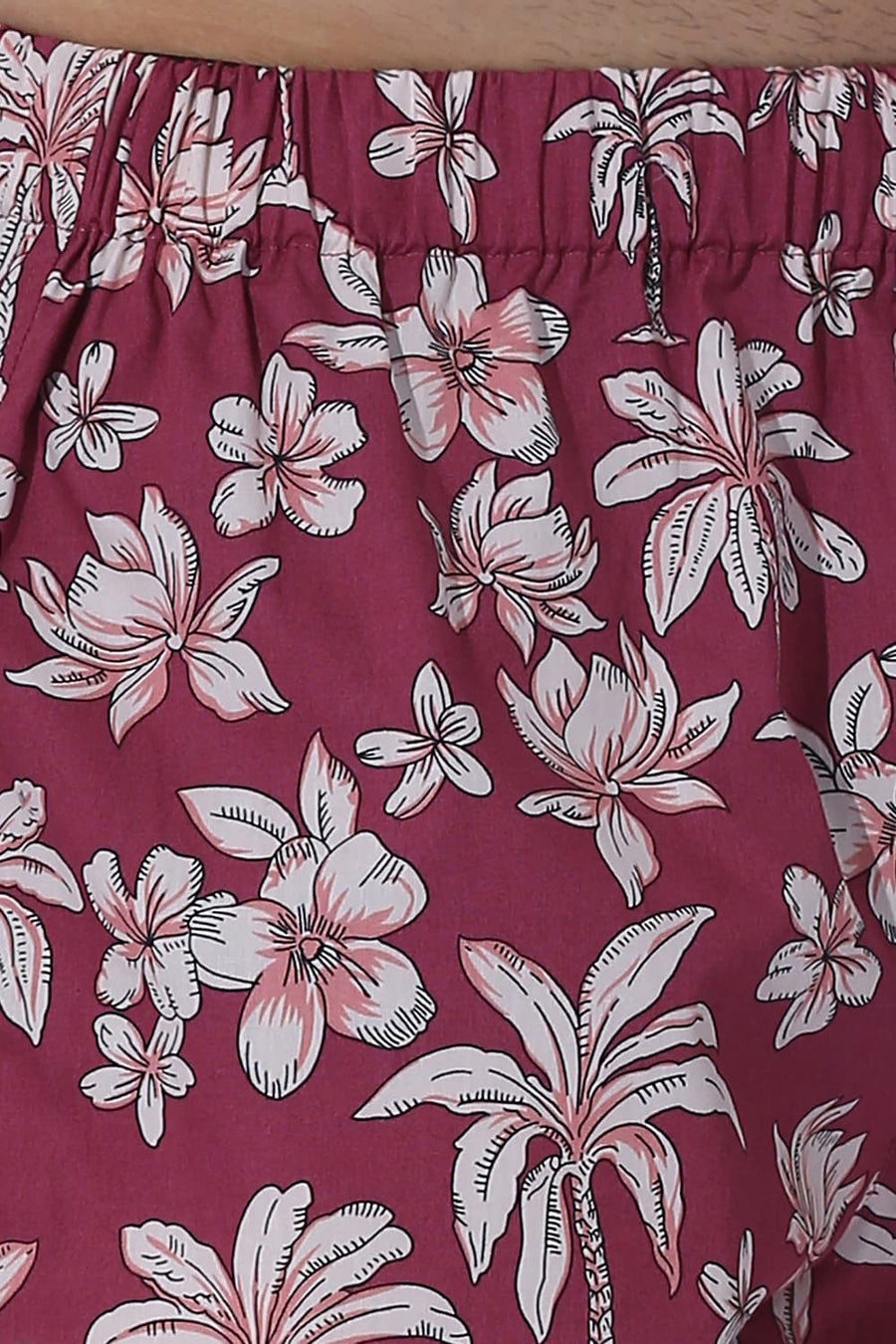 BASICS COMFORT FIT PINK COTTON PRINTED BOXER SHORTS