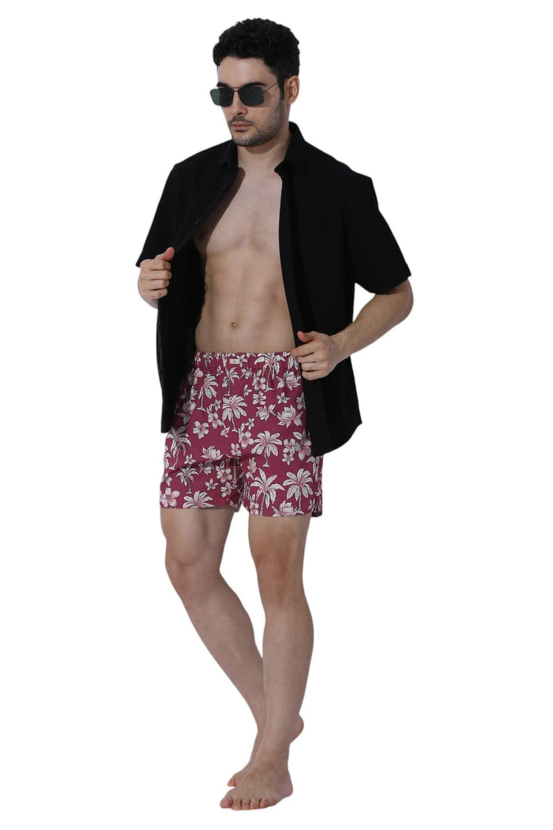 COMFORT FIT COTTON PRINTED BOXER SHORTS