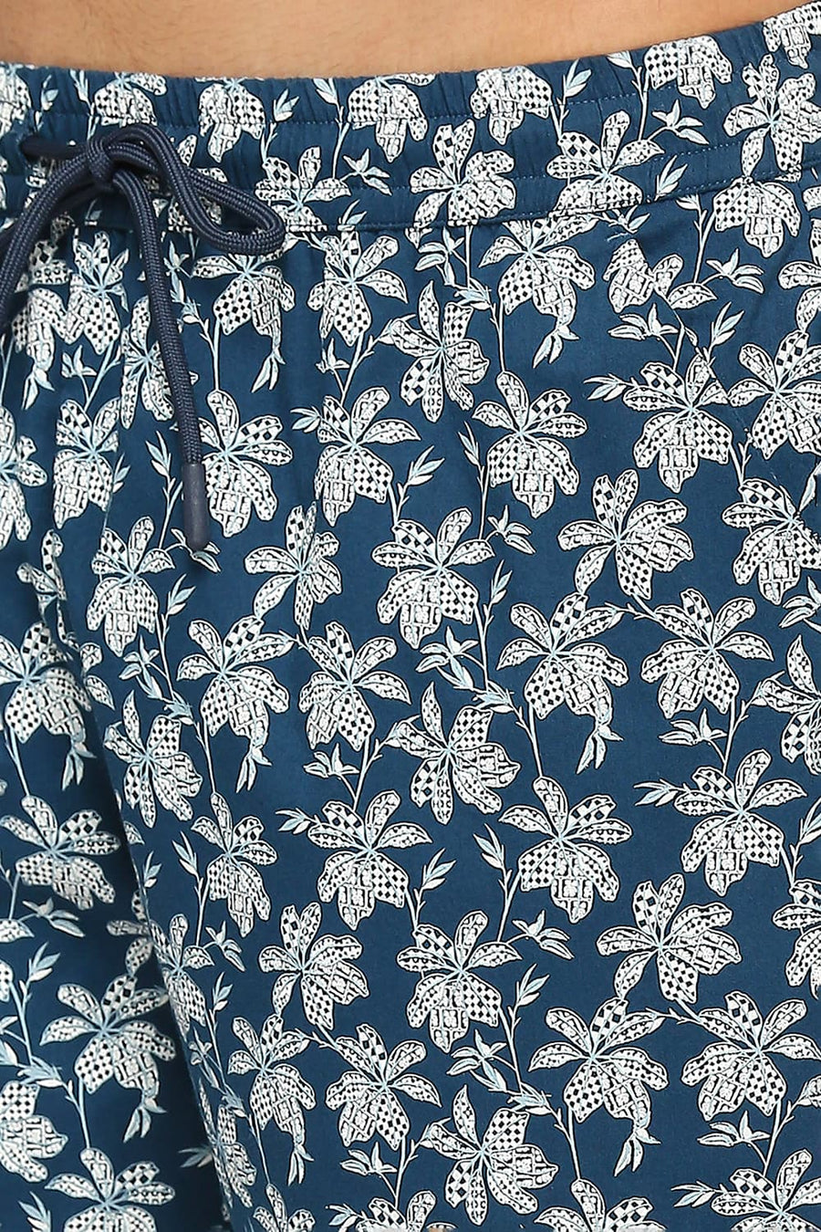 BASICS COMFORT FIT LAKE BLUE COTTON VISCOSE CO-ORDS SHORTS
