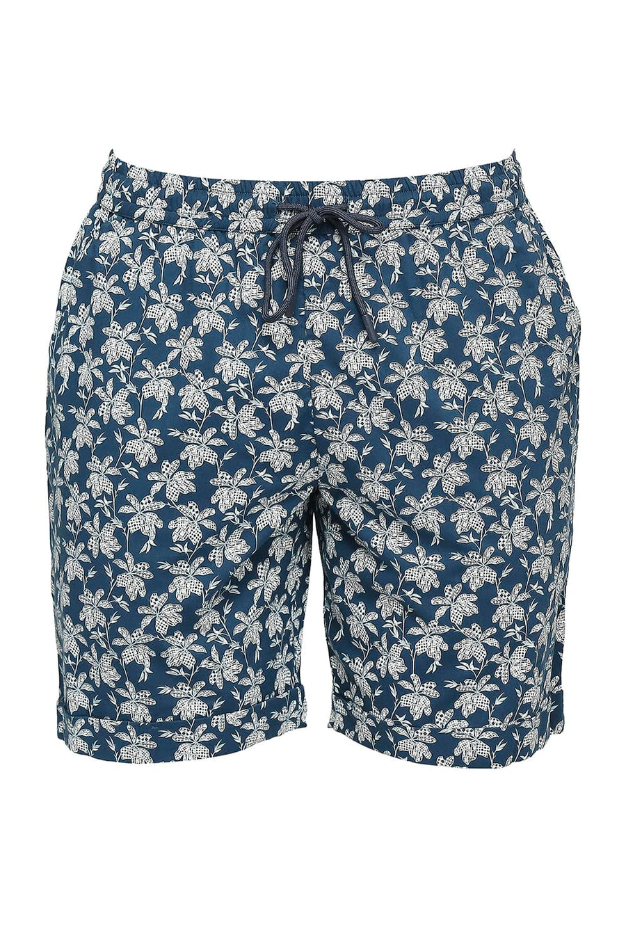 BASICS COMFORT FIT LAKE BLUE COTTON VISCOSE CO-ORDS SHORTS