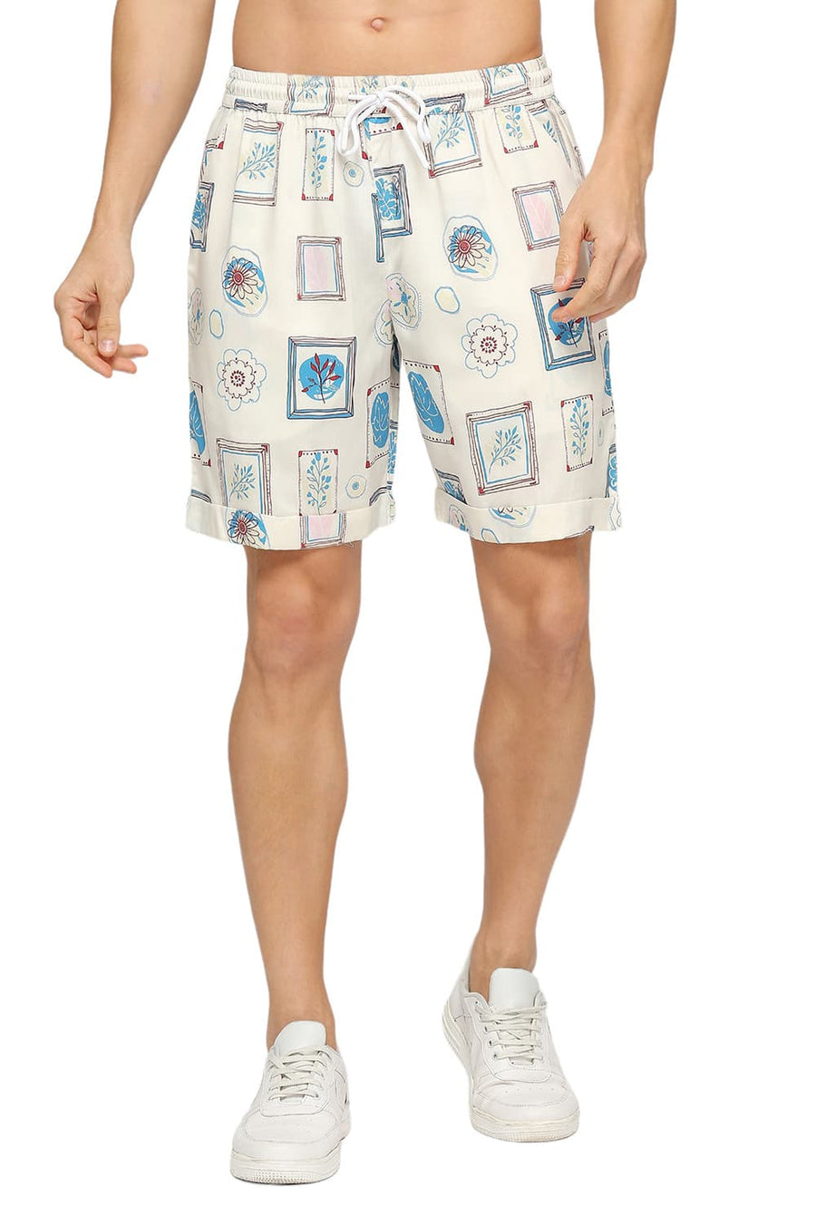 BASICS COMFORT FIT PALE BEIGE TENCEL TWILL CO-ORDS SHORTS