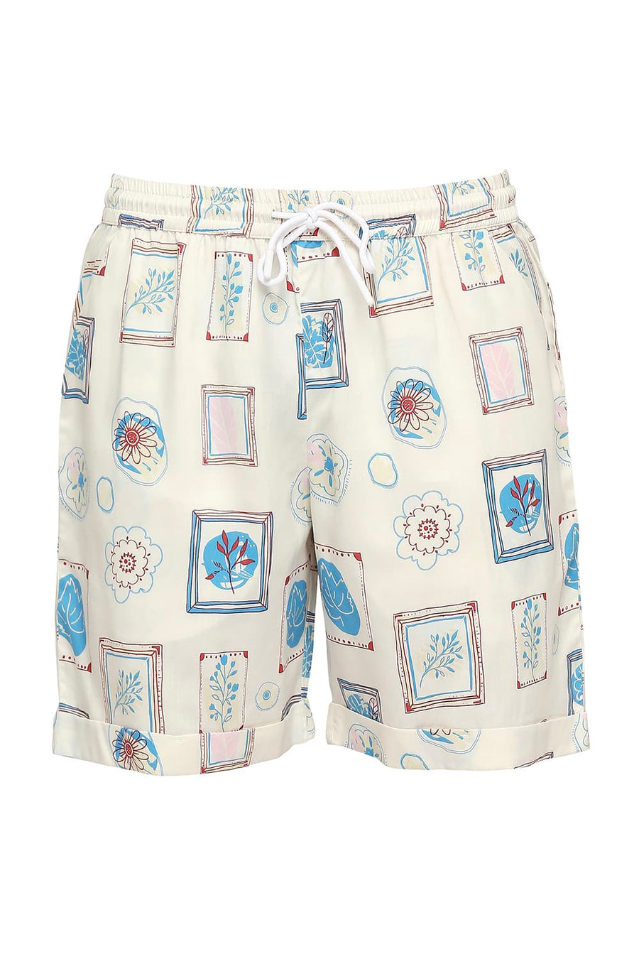 BASICS COMFORT FIT PALE BEIGE TENCEL TWILL CO-ORDS SHORTS