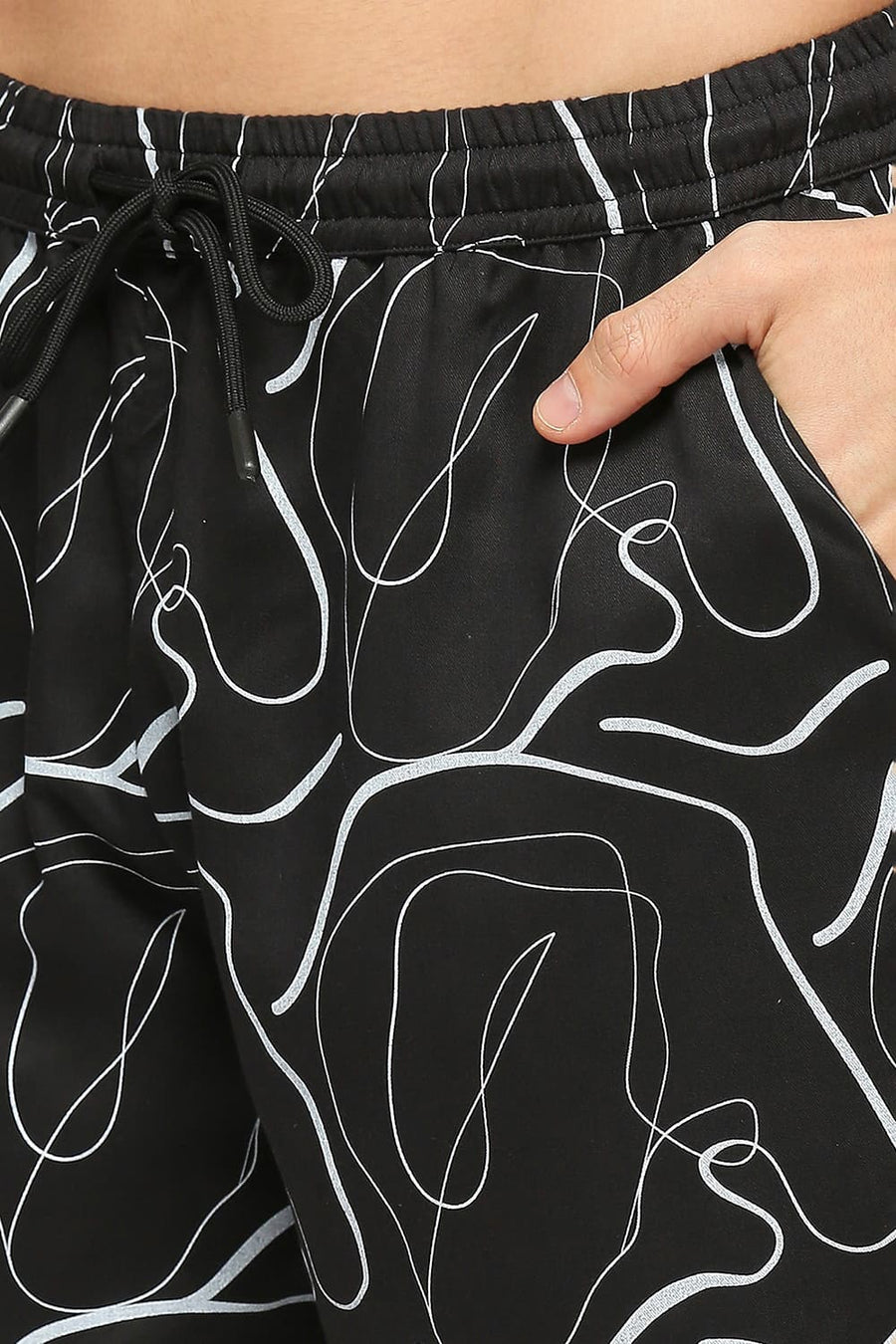BASICS COMFORT FIT VULCAN BLACK TENCEL TWILL CO-ORDS SHORTS