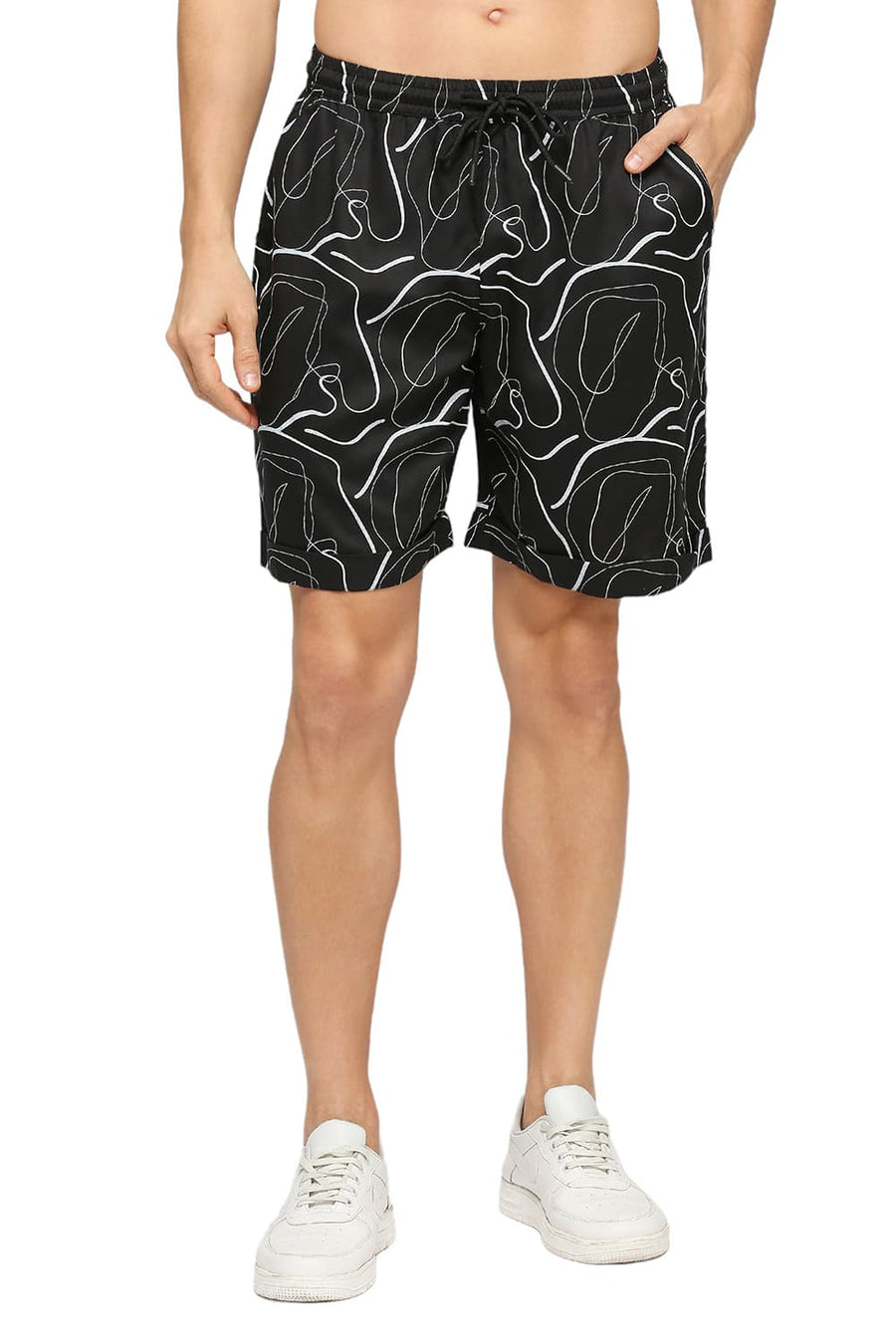 BASICS COMFORT FIT VULCAN BLACK TENCEL TWILL CO-ORDS SHORTS