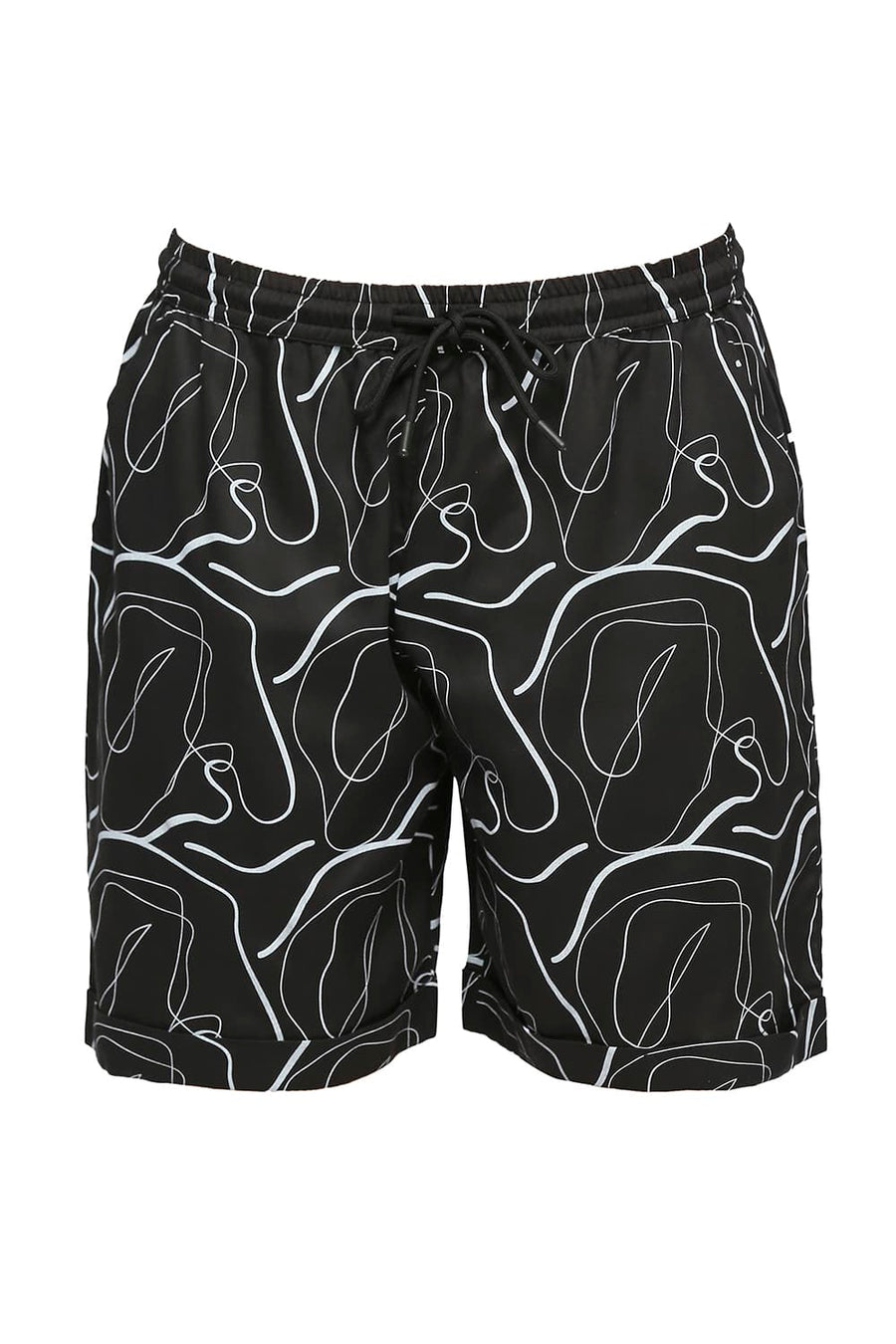 BASICS COMFORT FIT VULCAN BLACK TENCEL TWILL CO-ORDS SHORTS