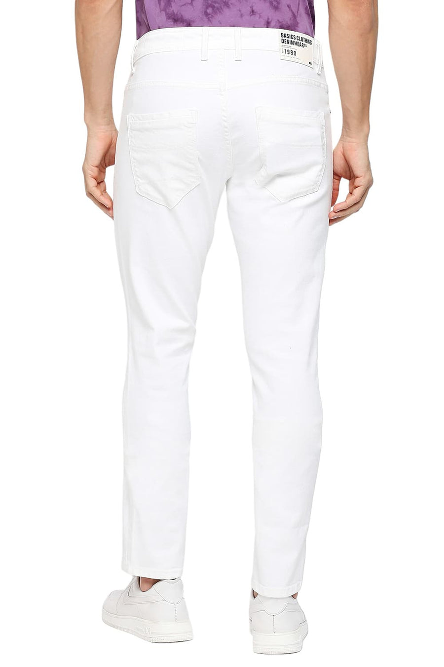 BASICS BLADE FIT BRIGHT WHITE STRETCH JEANS