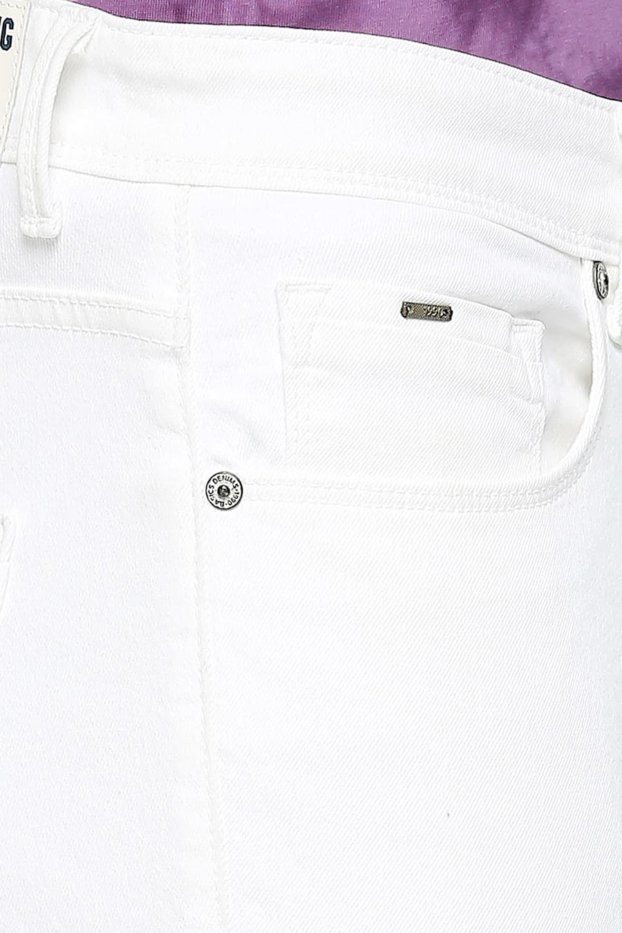 BASICS BLADE FIT BRIGHT WHITE STRETCH JEANS