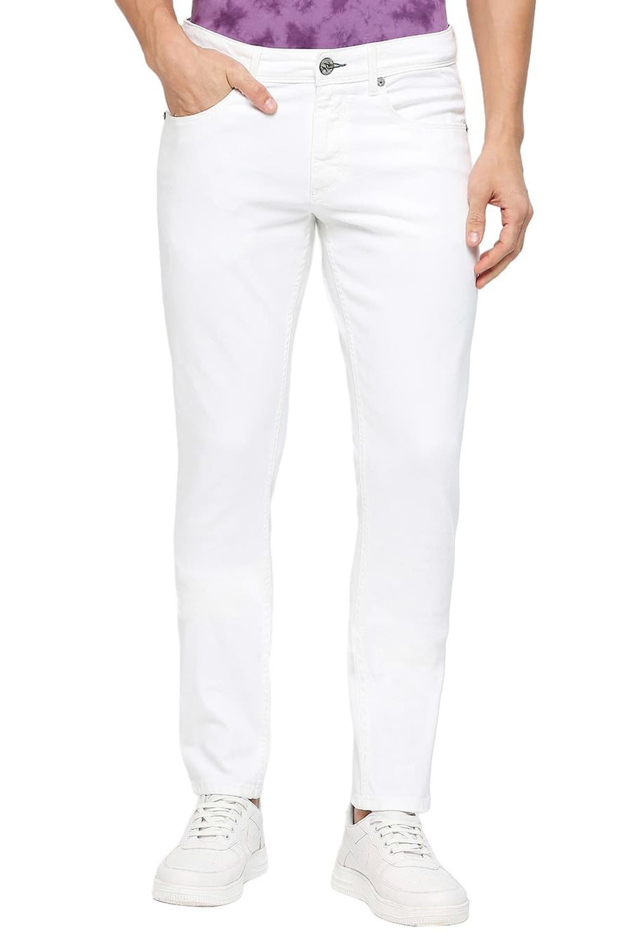 BASICS BLADE FIT BRIGHT WHITE STRETCH JEANS