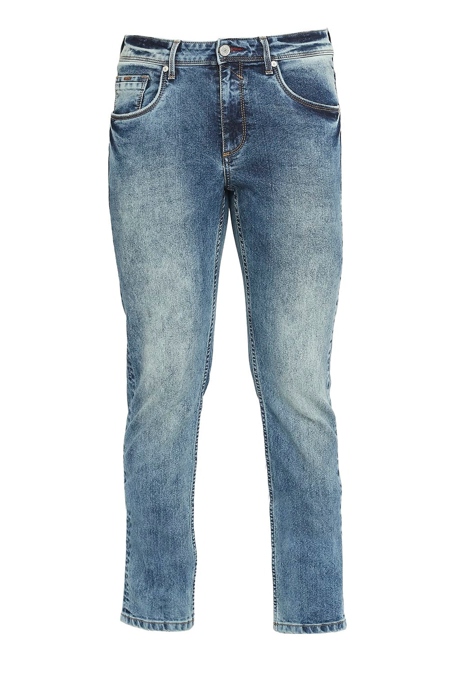 BASICS DRIFT FIT VINTAGE INDIGO COTTON POLYESTER STRETCH JEANS