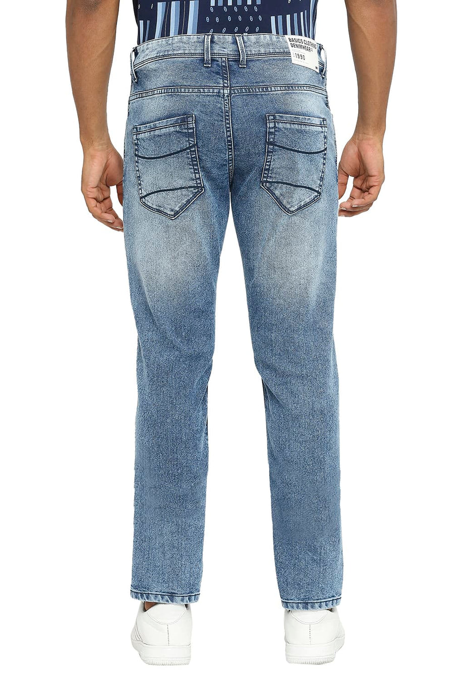 BASICS DRIFT FIT COPEN BLUE COTTON POLYESTER STRETCH JEANS