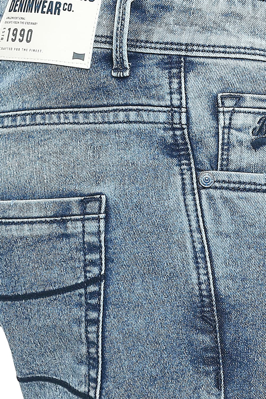 BASICS DRIFT FIT COPEN BLUE COTTON POLYESTER STRETCH JEANS