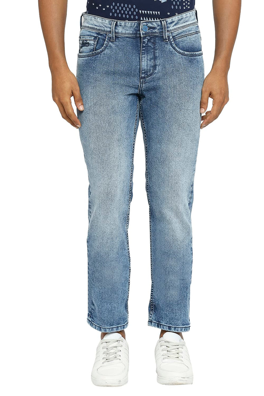 BASICS DRIFT FIT COPEN BLUE COTTON POLYESTER STRETCH JEANS