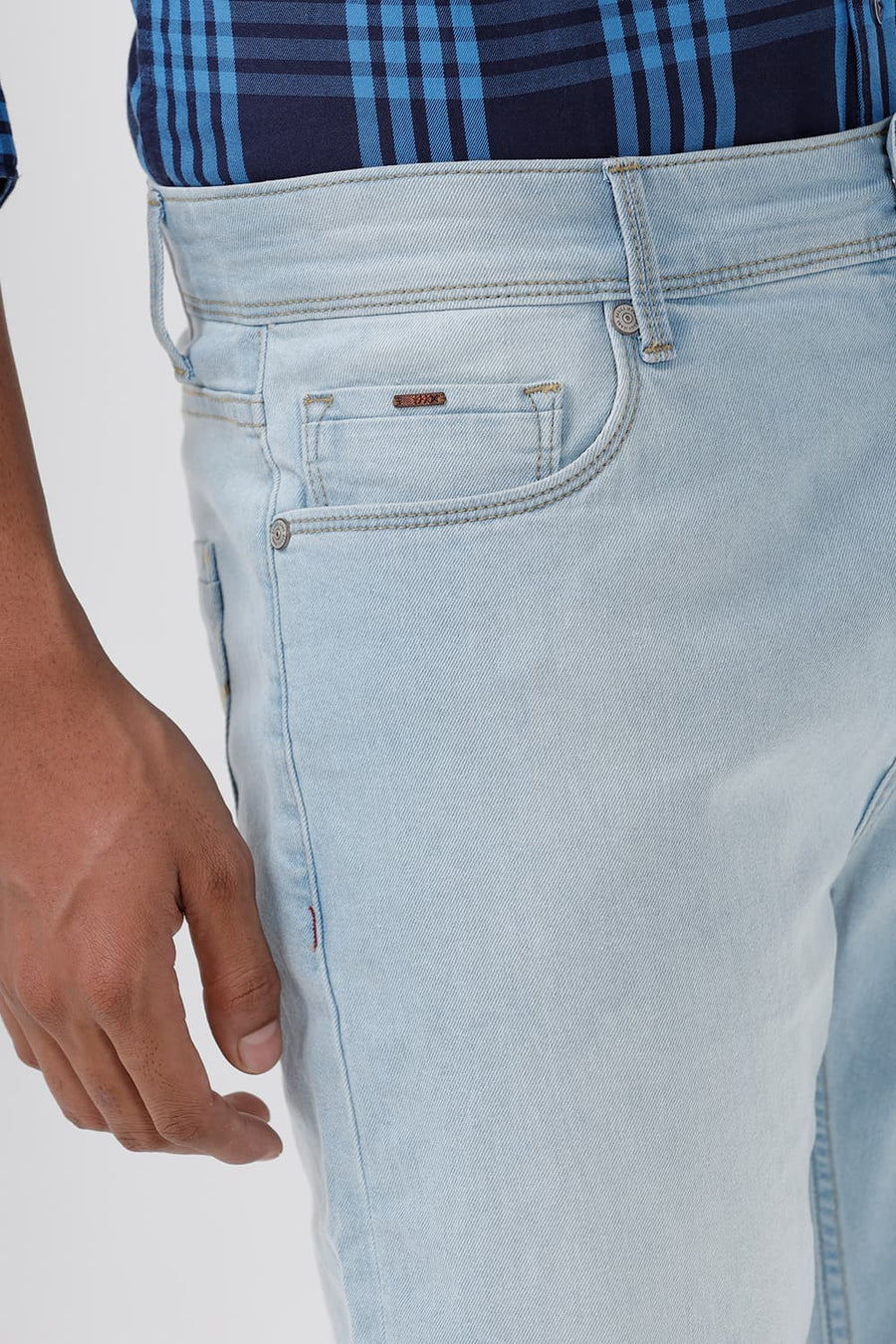 BASICS DRIFT FIT DREAM BLUE COTTON POLYESTER STRETCH JEANS