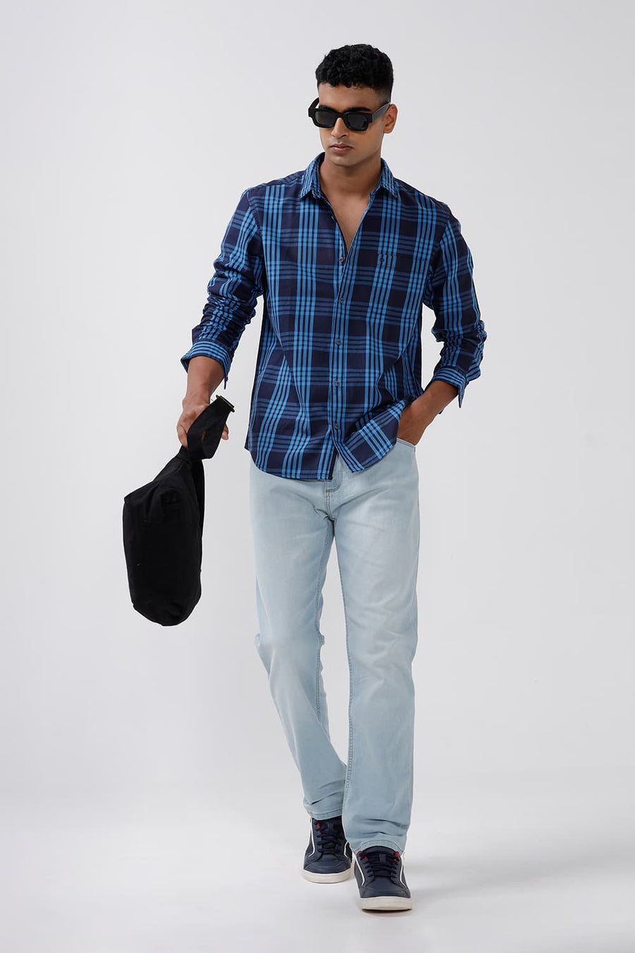 BASICS DRIFT FIT DREAM BLUE COTTON POLYESTER STRETCH JEANS