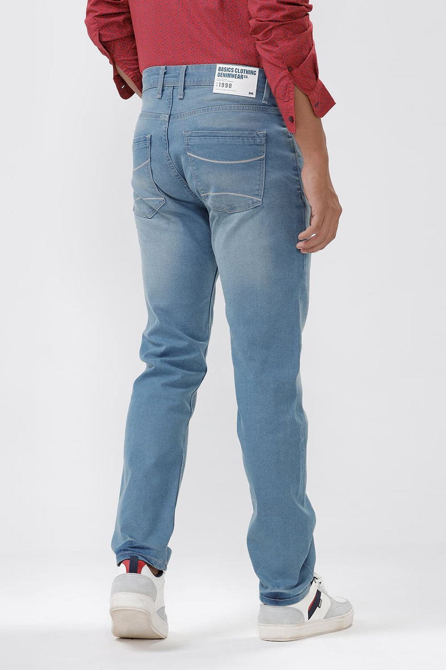 BASICS DRIFT FIT BLUE HEAVEN COTTON POLYESTER STRETCH JEANS